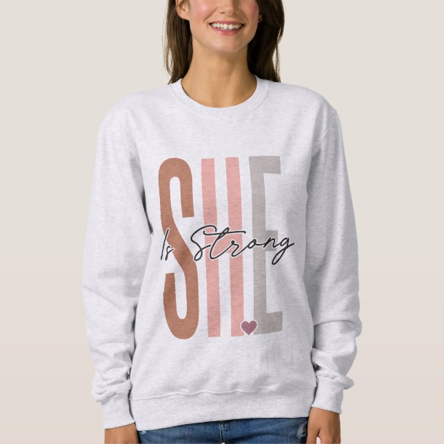 Sie ist Christlich stark von Boho Sweatshirt (Vorderseite)