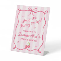 Sie ist das Sahnehäubchen Baby Shower Tischschild