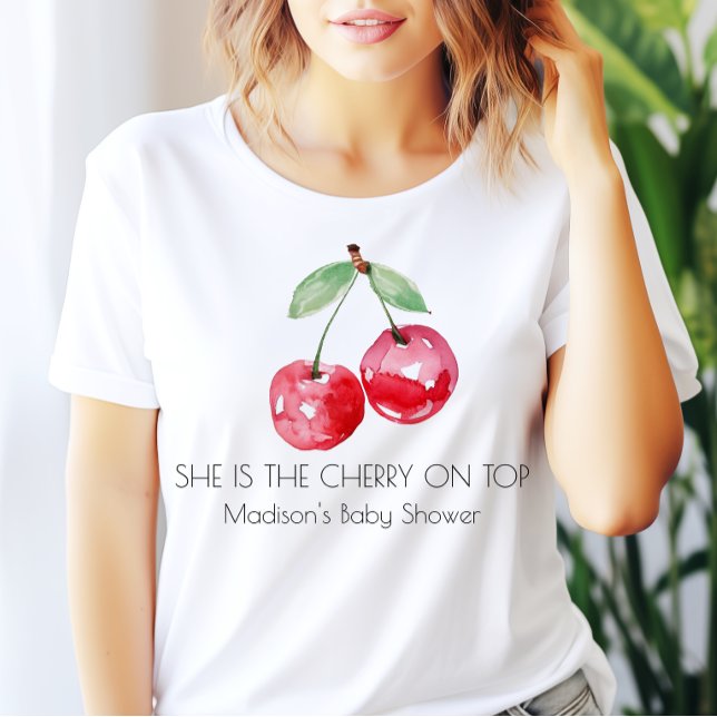 Sie ist der Cherry on Top Baby Shower T - Shirt (Von Creator hochgeladen)