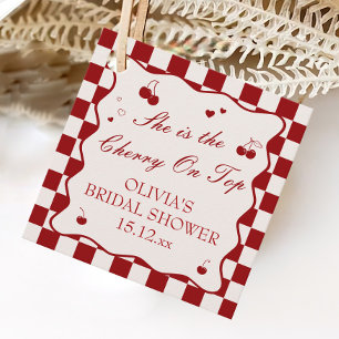 Sie ist die Bridal Shower "Kirsche auf dem Sahnehä Geschenkanhänger