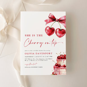 Sie ist die Cherry am oberen Brautparty Einladung