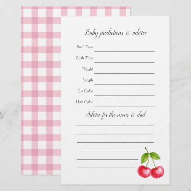 Sie ist die Cherry auf der Top Baby Shooting Game (Vorne/Hinten)