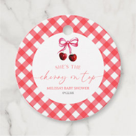 Sie ist die Cherry auf der Top Bow Cherry Baby Dus Geschenkanhänger
