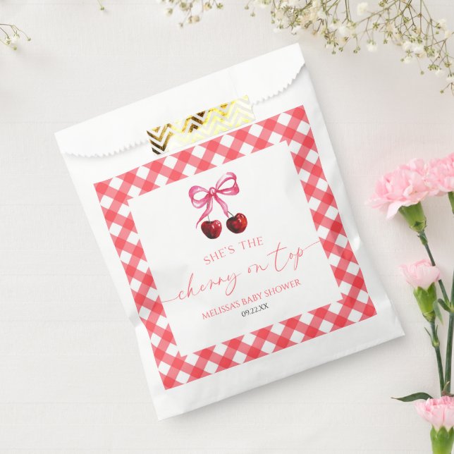Sie ist die Cherry auf der Top Bow Cherry Baby Dus Geschenktütchen (Versiegelt)
