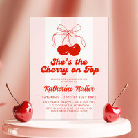 Sie ist die Cherry auf Top Bridal Dusche Einladung