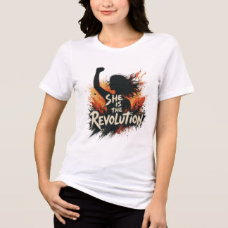 Sie ist die Revolution - Frauengeschichte Monat Tri-Blend Shirt