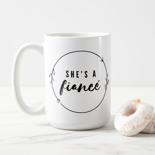 Sie ist ein elegantes Verlobungsgeschenk für die z Kaffeetasse (Mit Donut)