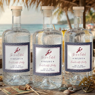 Sie ist ein Fang Coastal Junggesellinnenabschiedsp Alkoholflaschenetikett