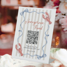 Sie ist ein Fang-Hummer-Hochzeitsreise-Fonds QR-Co