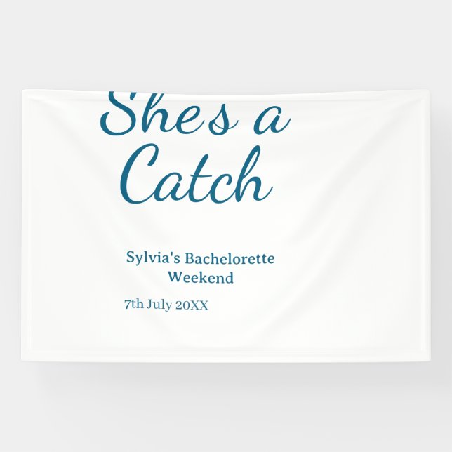 Sie ist ein Fang Junggesellinnen-Wochenende-Name b Banner (Horizontal)