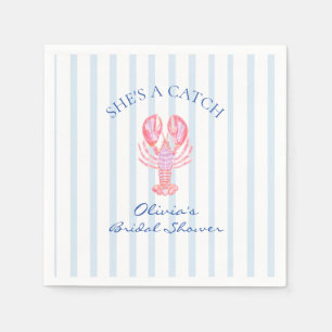 Sie ist ein Fang Preppy-Hummer-Brautabschiedsparty Serviette