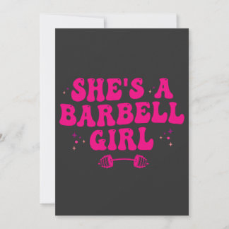 Sie ist ein Girl Fitness Gym Sport Geschenk Einladung