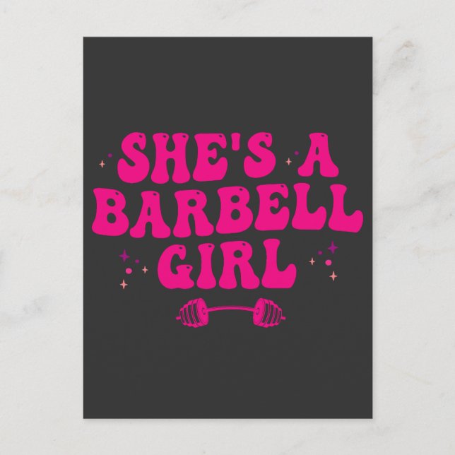Sie ist ein Girl Fitness Gym Sport Geschenk Postkarte (Vorderseite)