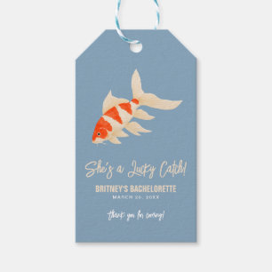 Sie ist ein Glücksfang Koi-Fisch Junggesellinnen-A Geschenkanhänger