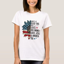 Sie ist ein gutes Mädchen Liebe ihr Mama Hippie T  T-Shirt