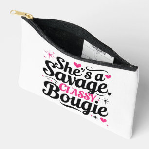 Sie ist ein sparsames, kluges Bougie - Sassy Zitat Zubehörtasche