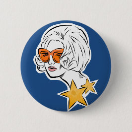 Sie ist ein Star Retro Style Button