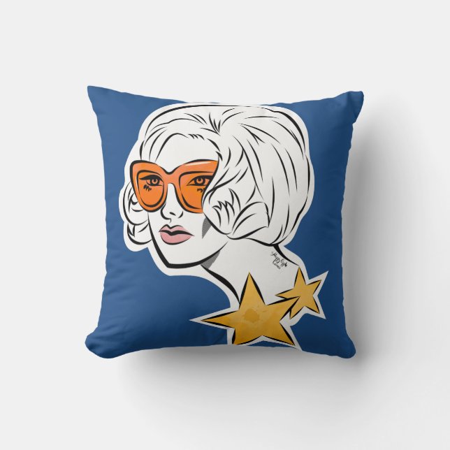 Sie ist ein Star Retro Style Kissen (Vorderseite)