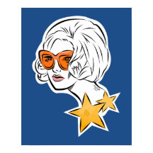 Sie ist ein Star Retro Style