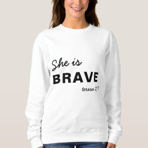 Sie ist ein starkes Sprichwort Glaube Christliches Sweatshirt
