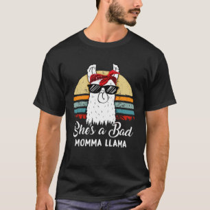 Sie ist eine Bad Momma Llama Mama Mama Oma T-Shirt