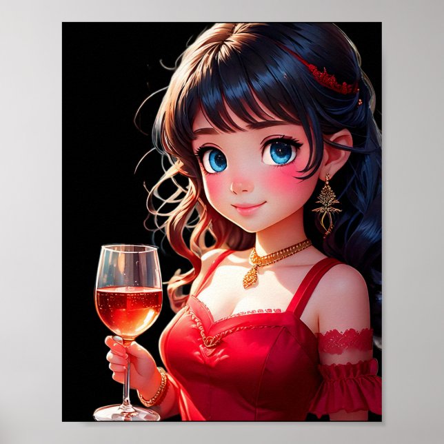 Sie ist eine besondere, künstlerische Pinup Poster (Vorne)