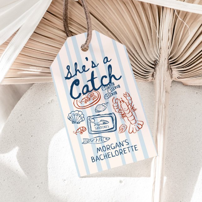 Sie ist eine Fisch-Meeresfrüchte-Küste Bachelorett Geschenkanhänger (Von Creator hochgeladen)