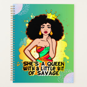 Sie ist eine Königin Melanin Sista Black Girl Magi Planer