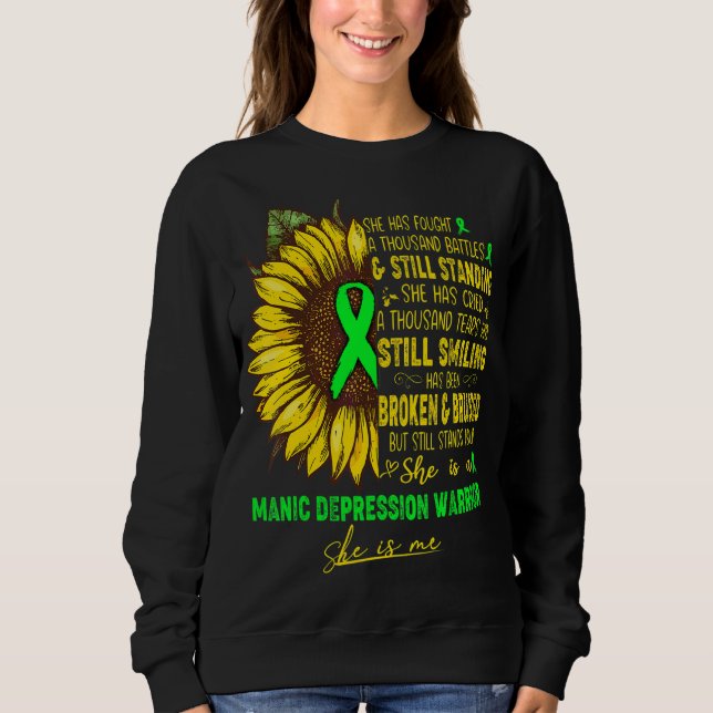 Sie ist eine manische Depressionskriegerin, die ic Sweatshirt (Vorderseite)