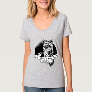 Sie ist eine schlechte Mama Alpaka T-Shirt