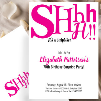 Sie ist eine überraschende Geburtstagsparty 70 Erw Einladung