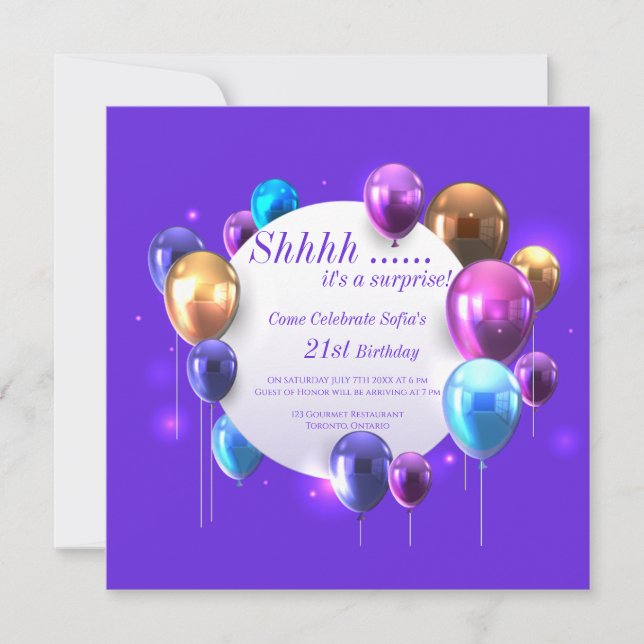 Sie ist eine Überraschung! Einladung (Vorderseite)