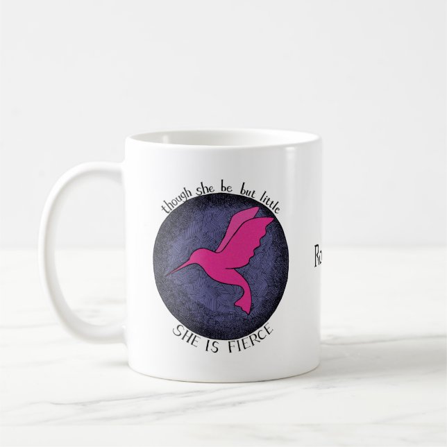 Sie ist erbittert Inspiration Zitat Hummingbird Ge Kaffeetasse (Links)
