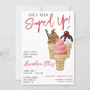 Sie ist erschossen! Eiscreme-Brautparty Einladung