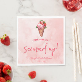 Sie ist erschossen! Eiscreme-Brautparty Serviette