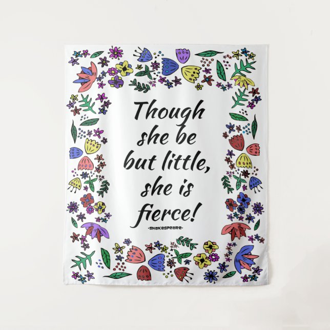 Sie ist fierce Large Wandteppich (Vorderseite)