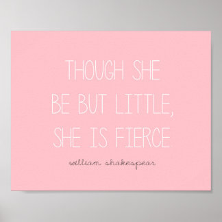 Sie ist Fierce Print Poster