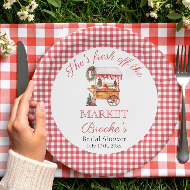 Sie ist frisch vom Brautparty der Weihnachtsfeier Pappteller (Von Creator hochgeladen)