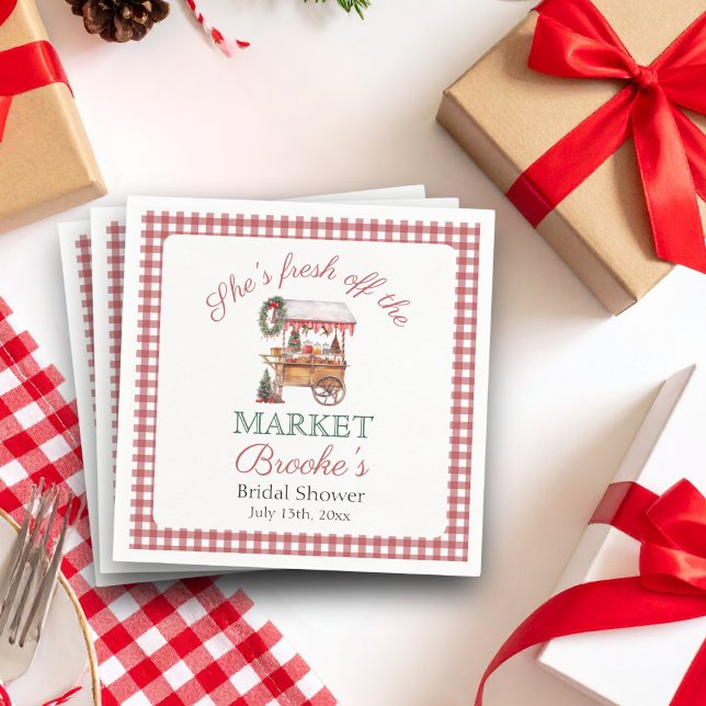 Sie ist frisch vom Brautparty der Weihnachtsfeier Serviette (Von Creator hochgeladen)