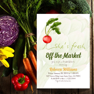 Sie ist frisch vom Brautparty des Marktes Einladung