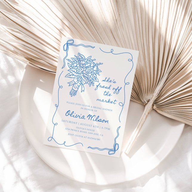 Sie ist frisch vom Markt Brautparty - Blumen Einladung (Von Creator hochgeladen)