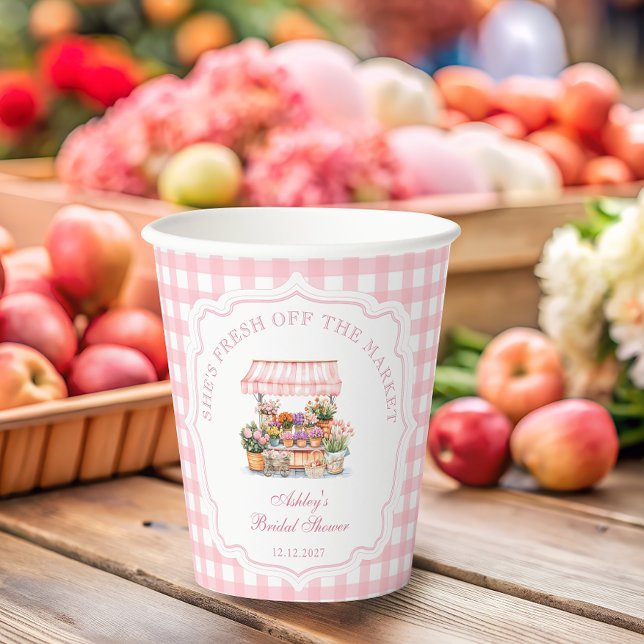 Sie ist frisch vom Markt, das Brautparty der Blume Pappbecher (Von Creator hochgeladen)