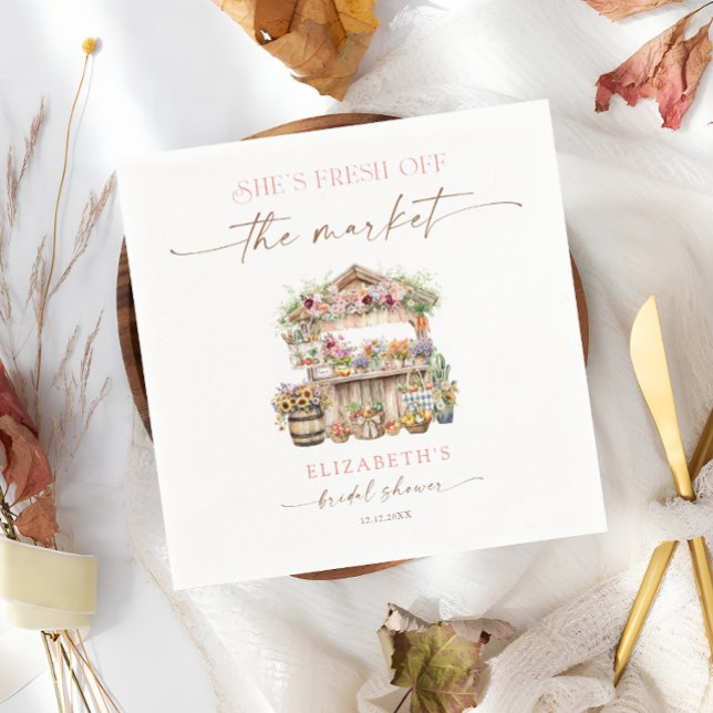 Sie ist frisch vom Markt, das Brautparty der Blume Serviette (Von Creator hochgeladen)