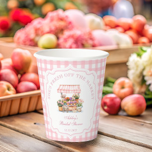 Sie ist frisch vom Markt Florale Bridal Shower Pappbecher