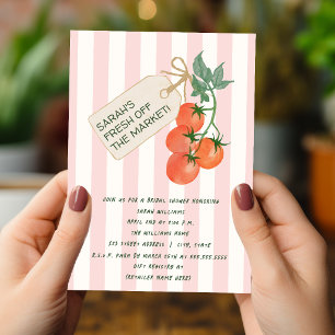 Sie ist frisch vom Markt Tomaten-Junggesellinnen-A Einladung