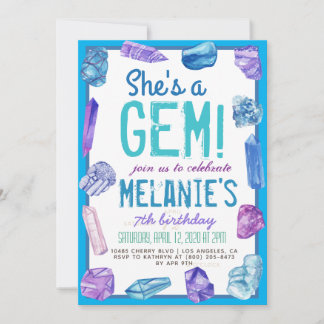 Sie ist Gem Geology Rock Birthday Einladung