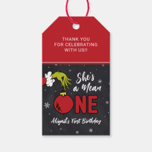 Sie ist Gemein Grinch Birthday Favor Geschenkanhänger
