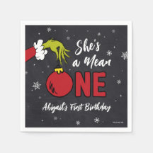 Sie ist Gemein | Grinch Chalkboard Geburtstag