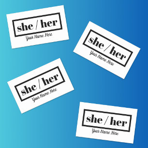 Sie ist Gerahmt Rechteckiger Aufkleber