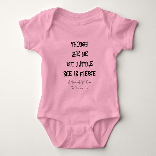 "sie ist heftig" Shakepeare Quote Baby Bodysuit Baby Strampler (Vorderseite)